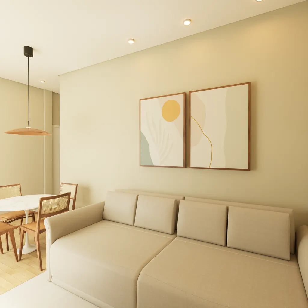 Living & Jantar: projeto de interiores do Studio Freitas em São Paulo